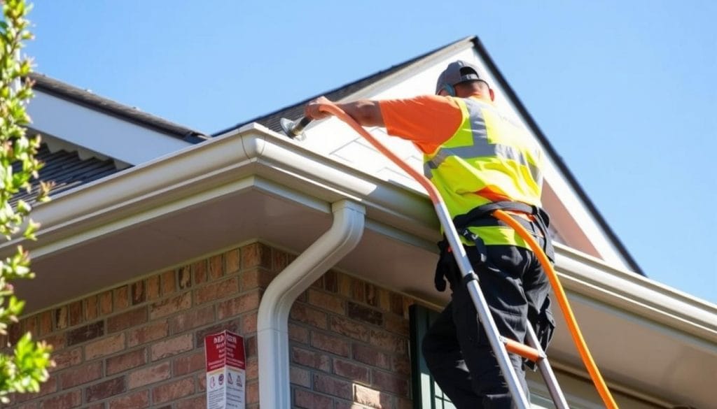 Professional gutter cleaning service in League City, TX