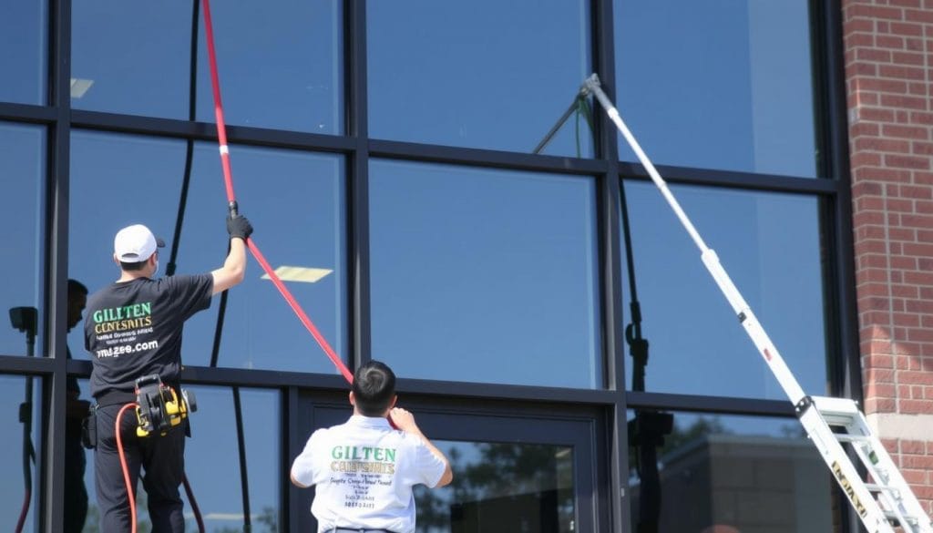 Commercial window cleaning service in League City
