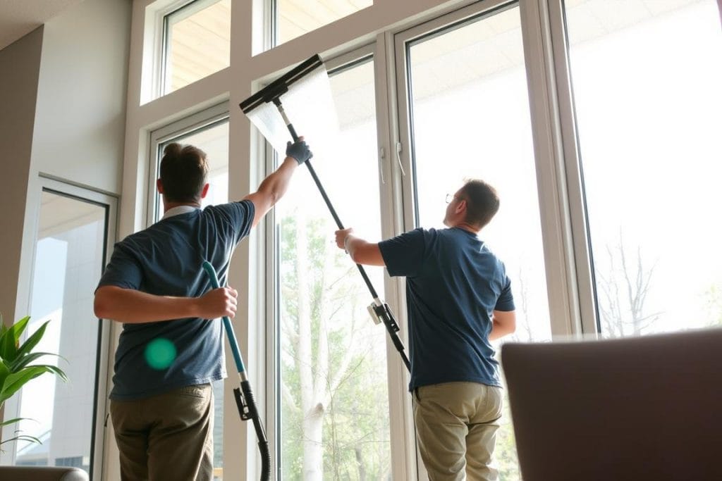 Interior window cleaning in League City home Interior window cleaning in League City home